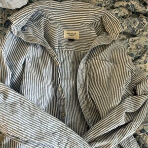 AE Striped Oxford Button-Up Shirt